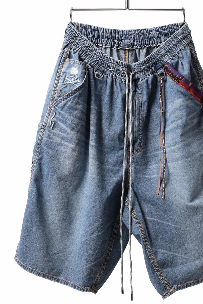 画像をギャラリービューアに読み込む, mastermind JAPAN LIGHT OZ SELVEDGE DENIM WORK SHORTS / SPECIAL WATER REPELLENT (INDIGO)