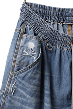 画像をギャラリービューアに読み込む, mastermind JAPAN LIGHT OZ SELVEDGE DENIM WORK SHORTS / SPECIAL WATER REPELLENT (INDIGO)