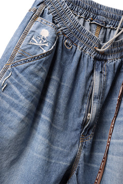 画像をギャラリービューアに読み込む, mastermind JAPAN LIGHT OZ SELVEDGE DENIM WORK SHORTS / SPECIAL WATER REPELLENT (INDIGO)