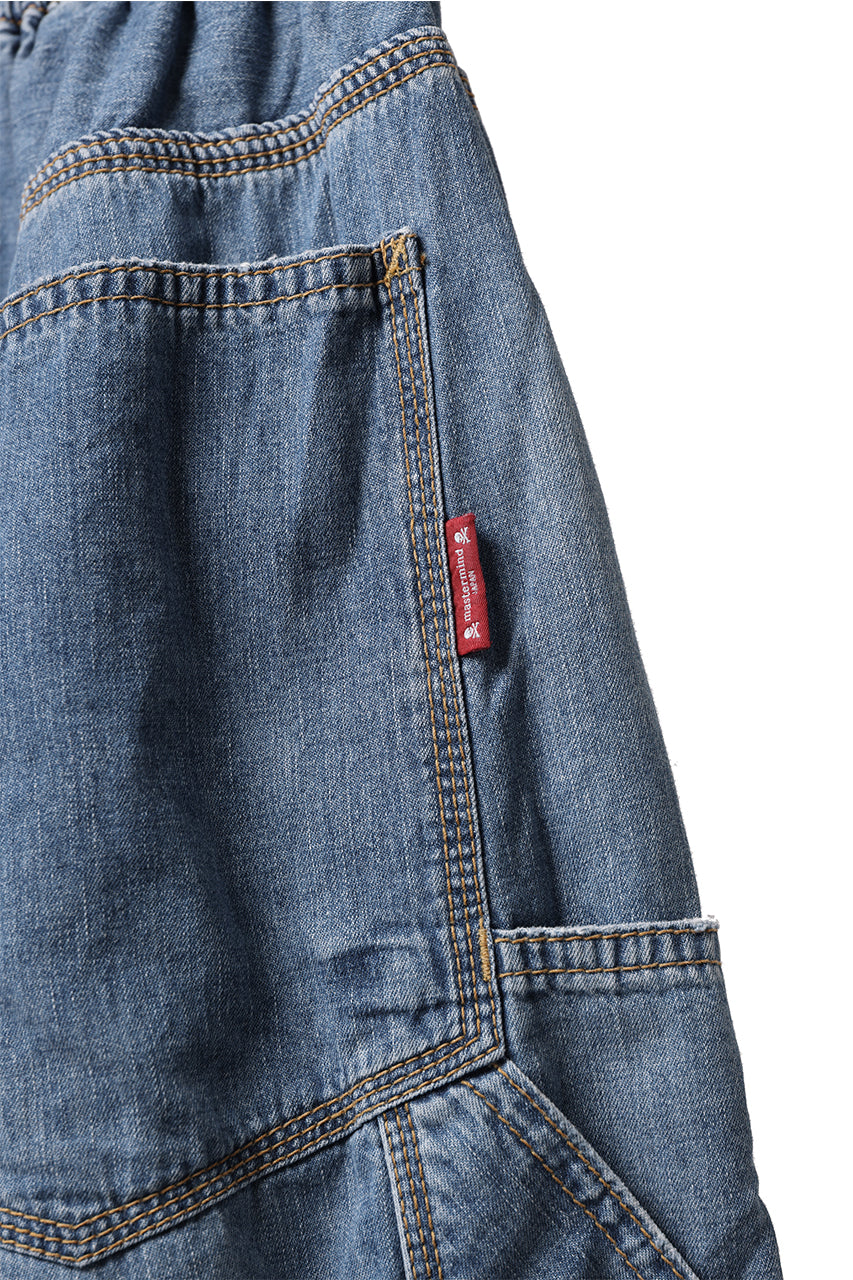 mastermind JAPAN WIDE TAPERED PANTS / 2WAY STRETCH DENIM (INDIGO)