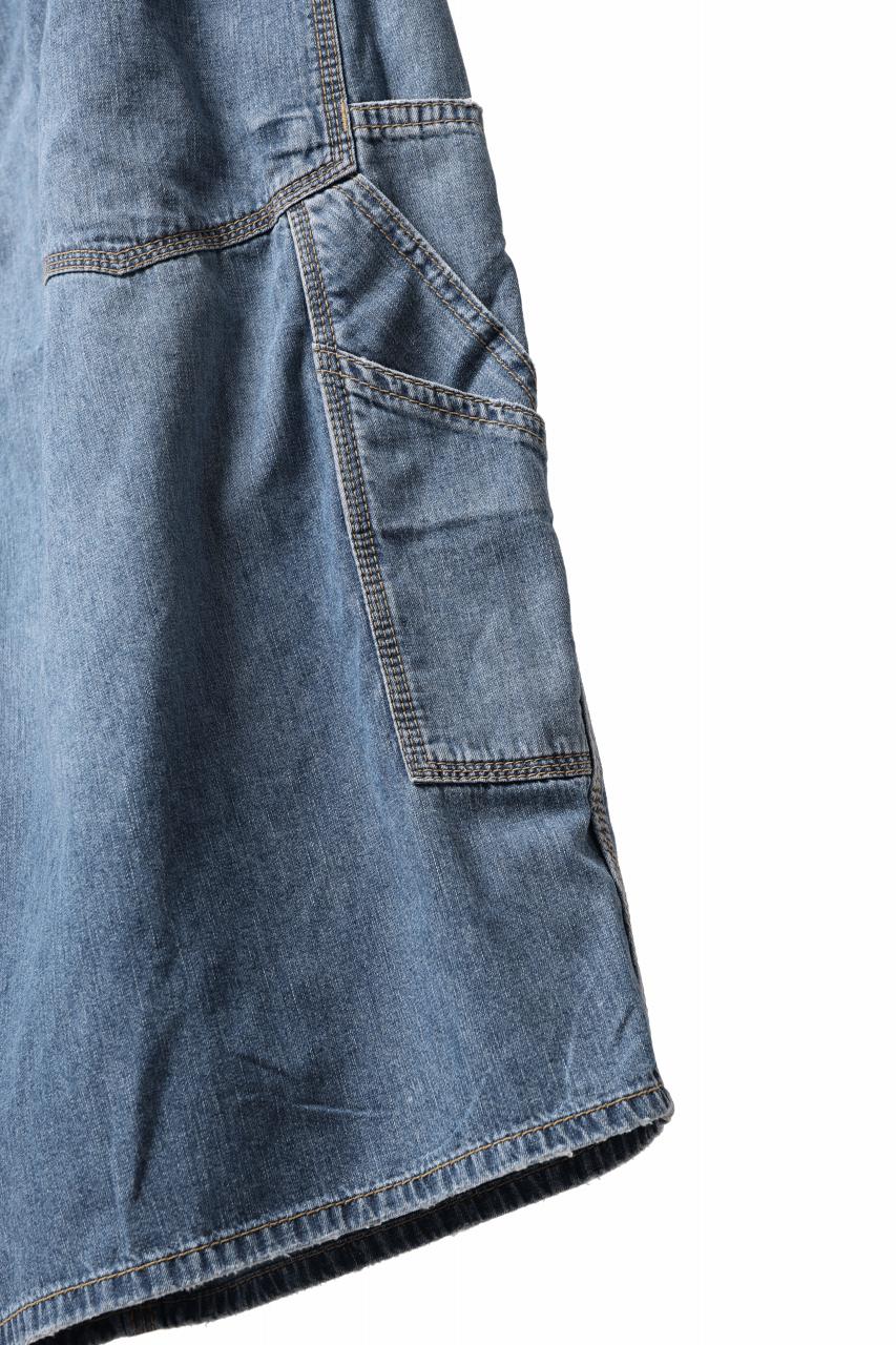 mastermind JAPAN LIGHT OZ SELVEDGE DENIM WORK SHORTS / SPECIAL WATER REPELLENT (INDIGO)