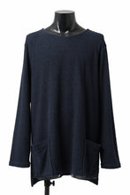 Load image into Gallery viewer, ISAMU KATAYAMA BACKLASH LONG SLEEVE CUT &amp; SEWN / RANDOM PILE FABRIC (NAVY)