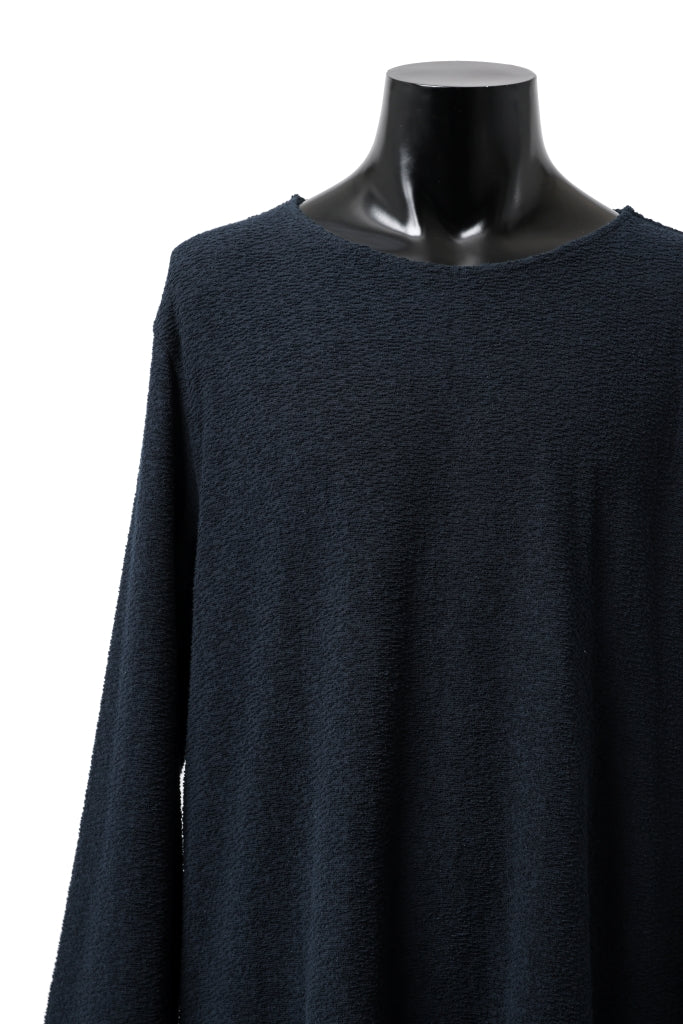 ISAMU KATAYAMA BACKLASH LONG SLEEVE CUT & SEWN / RANDOM PILE FABRIC (NAVY)