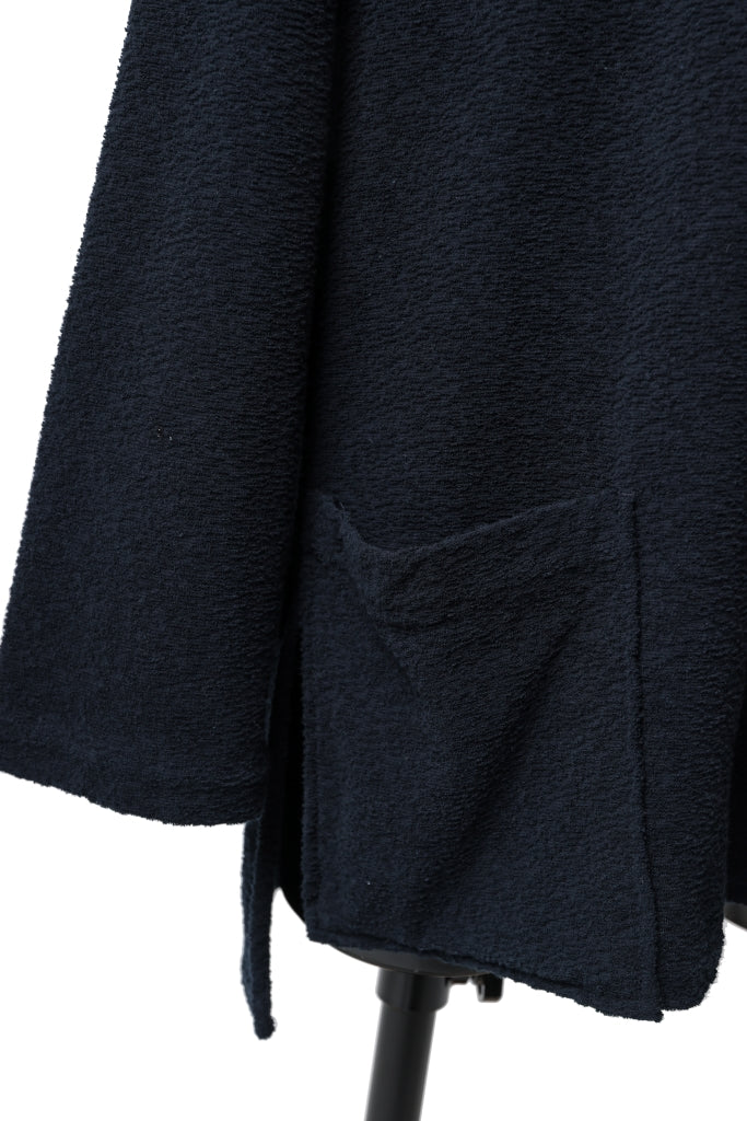 Load image into Gallery viewer, ISAMU KATAYAMA BACKLASH LONG SLEEVE CUT &amp; SEWN / RANDOM PILE FABRIC (NAVY)