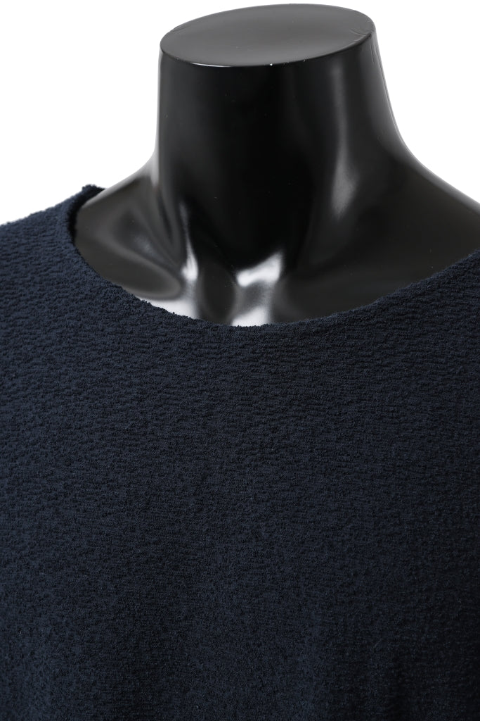 Load image into Gallery viewer, ISAMU KATAYAMA BACKLASH LONG SLEEVE CUT &amp; SEWN / RANDOM PILE FABRIC (NAVY)