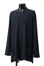 Load image into Gallery viewer, ISAMU KATAYAMA BACKLASH LONG SLEEVE CUT &amp; SEWN / RANDOM PILE FABRIC (NAVY)