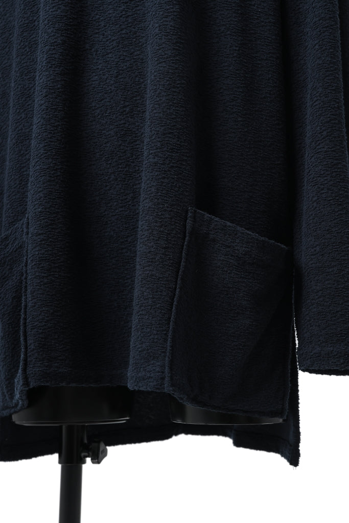 ISAMU KATAYAMA BACKLASH LONG SLEEVE CUT & SEWN / RANDOM PILE FABRIC (NAVY)