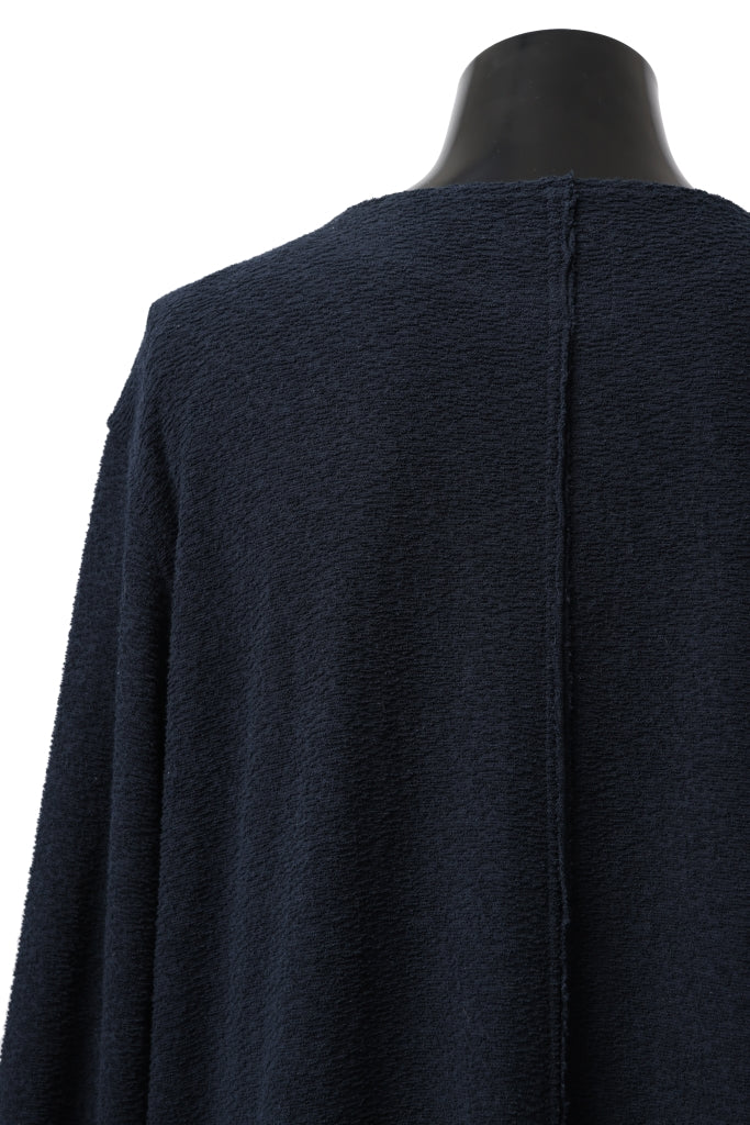 ISAMU KATAYAMA BACKLASH LONG SLEEVE CUT & SEWN / RANDOM PILE FABRIC (NAVY)