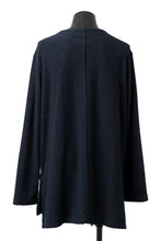 Load image into Gallery viewer, ISAMU KATAYAMA BACKLASH LONG SLEEVE CUT &amp; SEWN / RANDOM PILE FABRIC (NAVY)