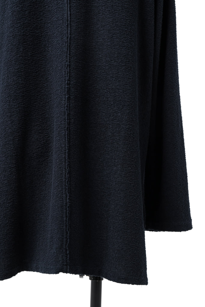 ISAMU KATAYAMA BACKLASH LONG SLEEVE CUT & SEWN / RANDOM PILE FABRIC (NAVY)