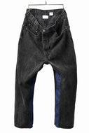 CHANGES VINTAGE REMAKE REGULAR FIT DENIM JOINT PANTS / VINTAGE DENIM (BLACK x INDIGO #A)