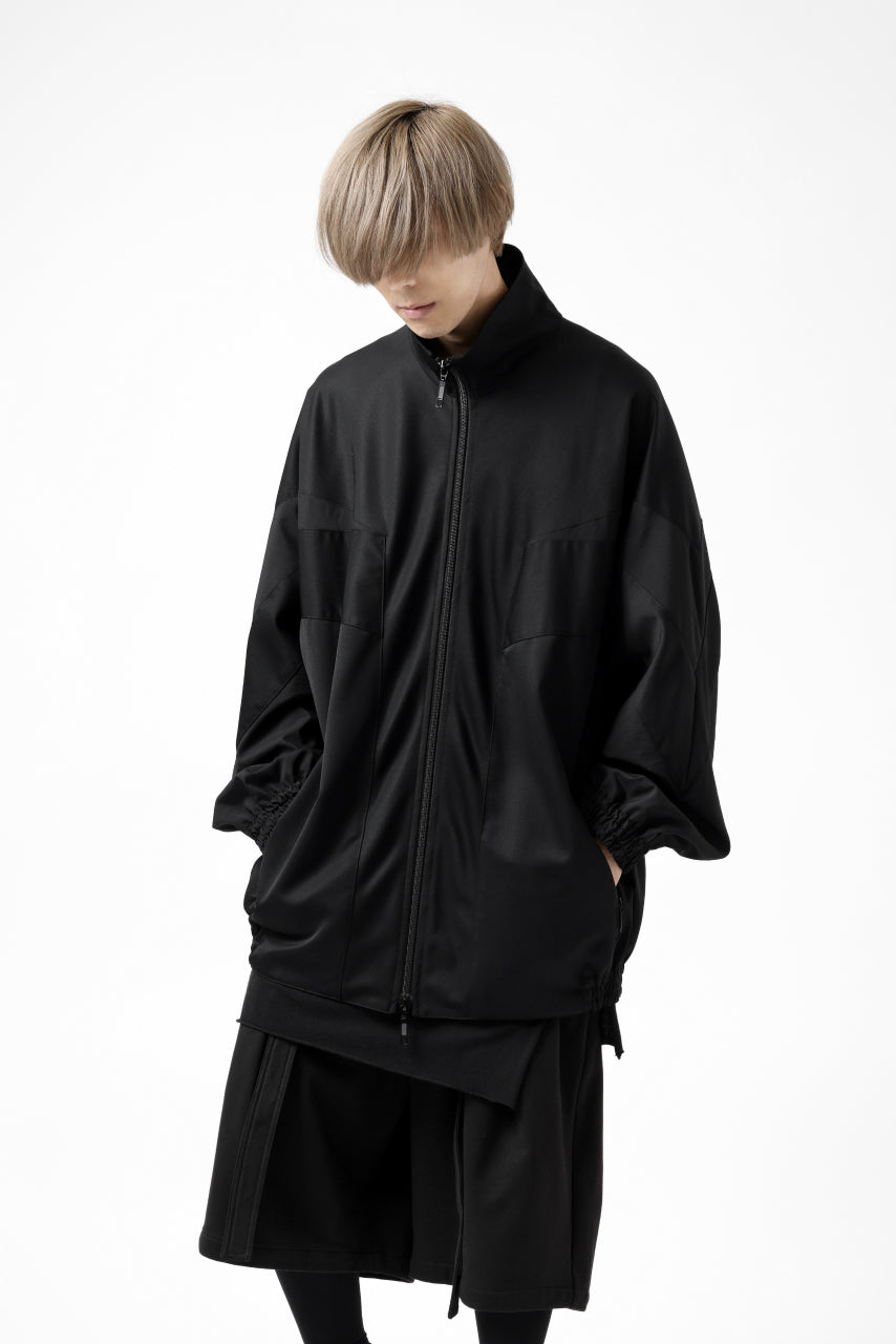 Y's....  PANELED ZIP BLOUSON / SUPER 120's DOESKIN (BLACK)