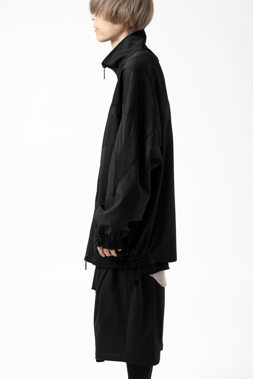 Y's....  PANELED ZIP BLOUSON / SUPER 120's DOESKIN (BLACK)