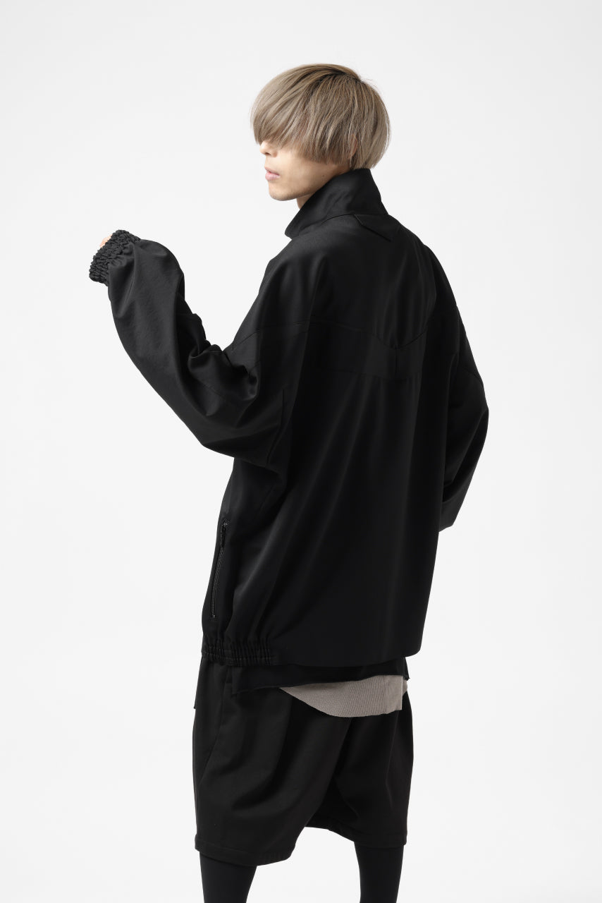 Y's....  PANELED ZIP BLOUSON / SUPER 120's DOESKIN (BLACK)