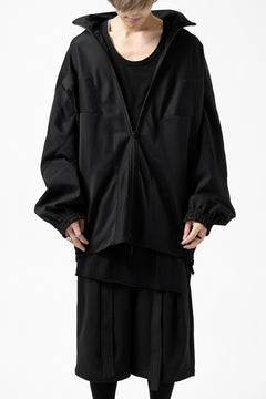 画像をギャラリービューアに読み込む, Y&#39;s....  PANELED ZIP BLOUSON / SUPER 120&#39;s DOESKIN (BLACK)