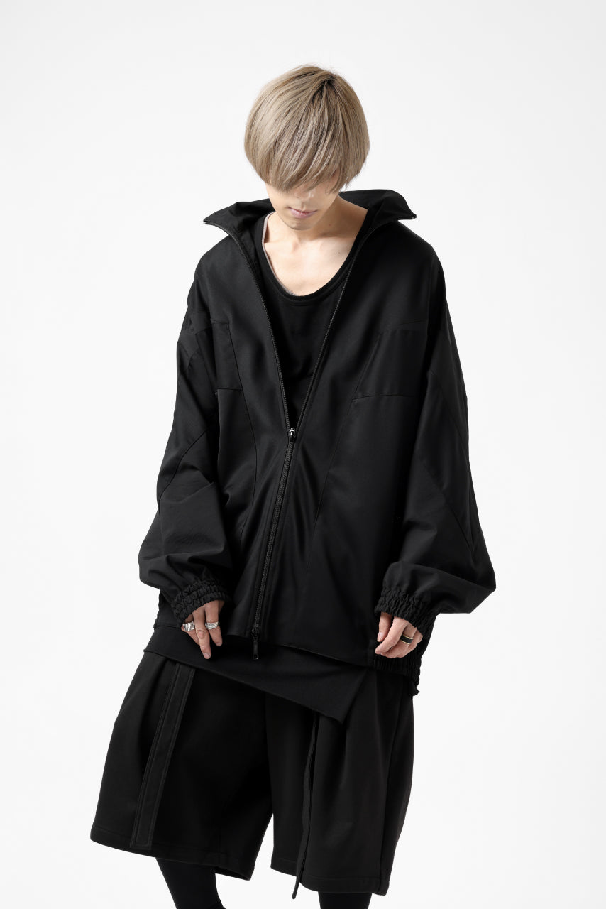 Y's....  PANELED ZIP BLOUSON / SUPER 120's DOESKIN (BLACK)