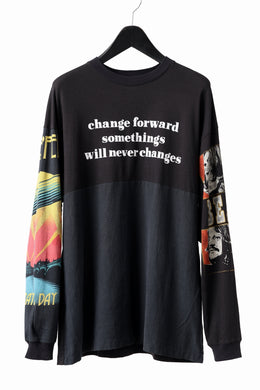 CHANGES VINTAGE REMAKE MULTI PANEL LONG SLEEVE TEE (BLACK #A)