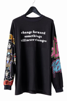 CHANGES VINTAGE REMAKE MULTI PANEL LONG SLEEVE TEE (BLACK #B)