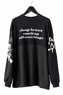 CHANGES VINTAGE REMAKE MULTI PANEL LONG SLEEVE TEE (BLACK #C)