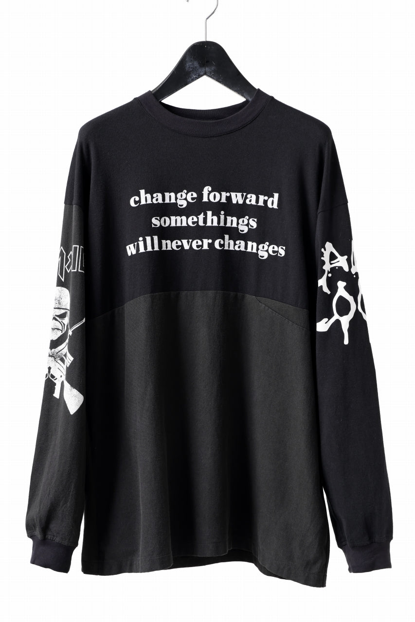 CHANGES VINTAGE REMAKE MULTI PANEL LONG SLEEVE TEE (BLACK #C)