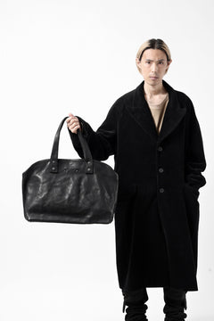 画像をギャラリービューアに読み込む, BACKLASH THE LINE OBJECT DYED TOTE BAG / GUIDI CAMEL + KANGAROO LEATHER with. SV925 (BLACK)