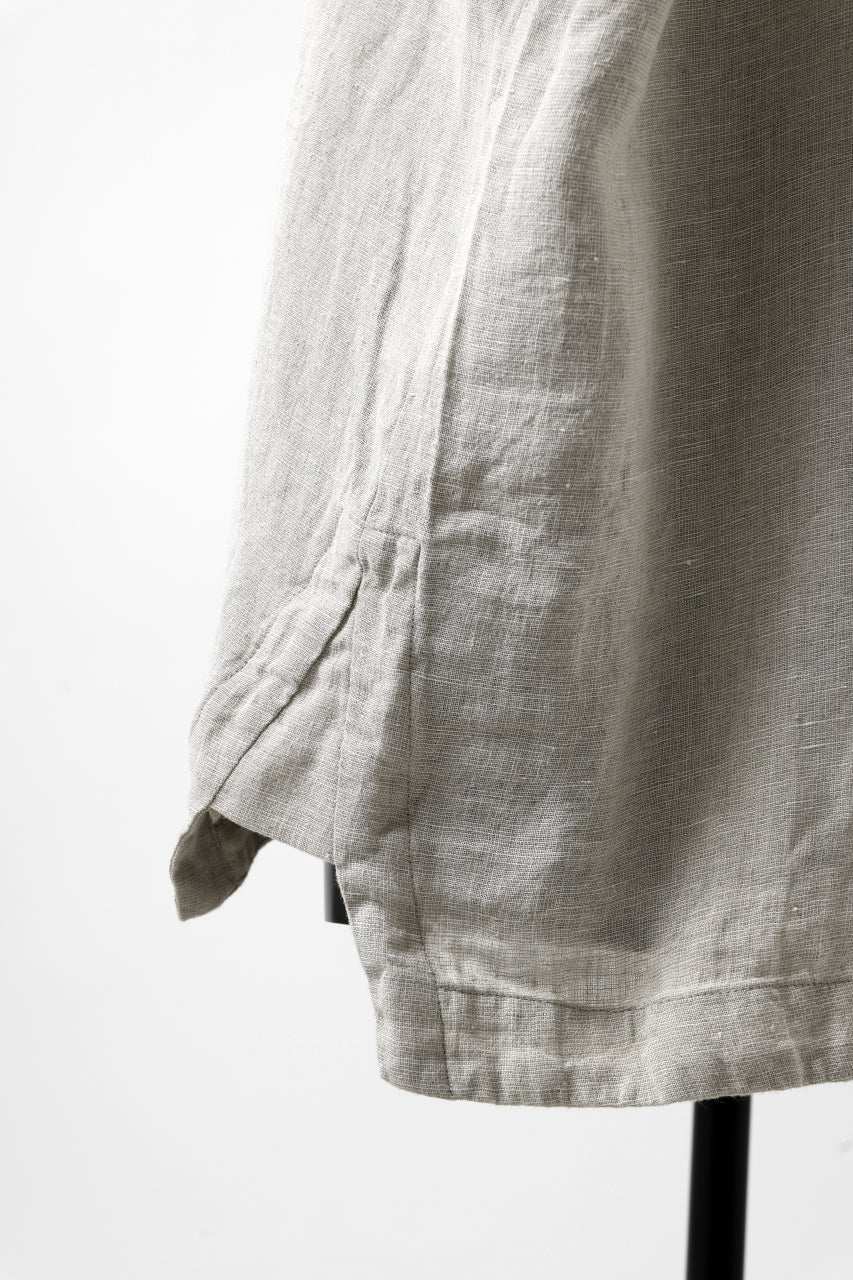 _vital exclusive minimal tunica tops / thin striped linen (BEIGE)