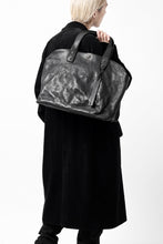 画像をギャラリービューアに読み込む, BACKLASH THE LINE OBJECT DYED TOTE BAG / GUIDI CAMEL + KANGAROO LEATHER with. SV925 (BLACK)