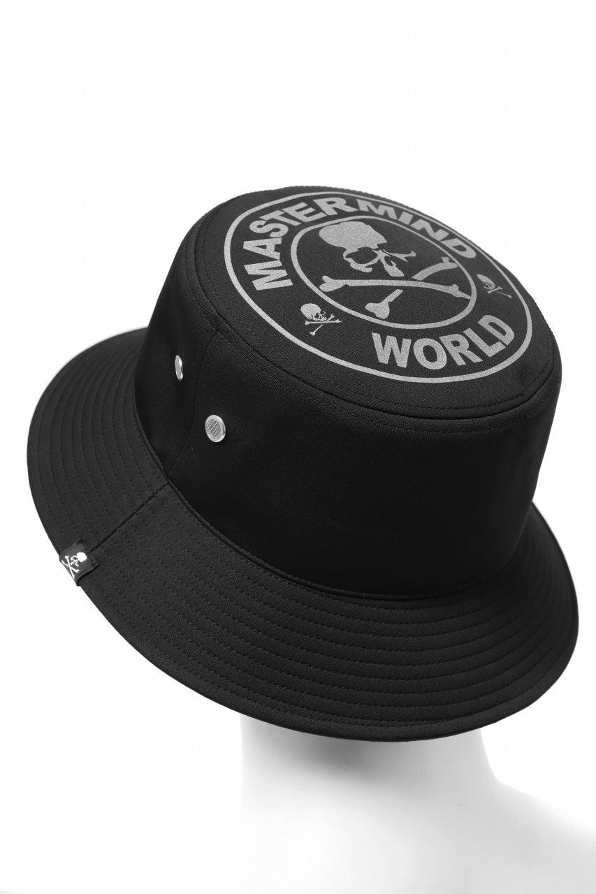 mastermind WORLD REFLECTIVE SKULL BUCKET HAT (BLACK)