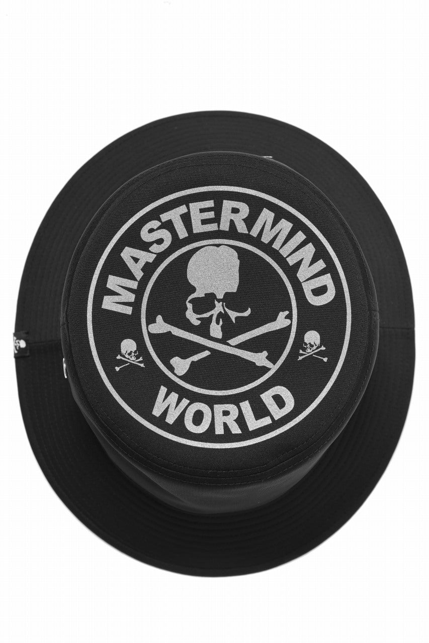 mastermind WORLD REFLECTIVE SKULL BUCKET HAT (BLACK)