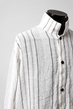 Load image into Gallery viewer, _vital exclusive oversized shirt / random stripe linen (WHITE)
