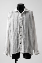 画像をギャラリービューアに読み込む, _vital exclusive oversized shirt / random stripe linen (WHITE)