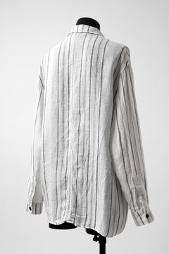 Load image into Gallery viewer, _vital exclusive oversized shirt / random stripe linen (WHITE)