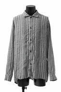 _vital exclusive oversized shirt / random stripe linen (LIGHT GREY)