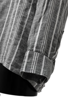 Load image into Gallery viewer, _vital exclusive oversized shirt / random stripe linen (LIGHT GREY)