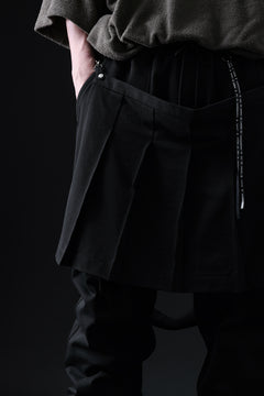 画像をギャラリービューアに読み込む, mastermind JAPAN BONDAGE SLIM TROUSERS / MEDIUM C-JERSEY STRETCH (BLACK)