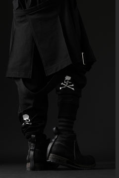 画像をギャラリービューアに読み込む, mastermind JAPAN BONDAGE SLIM TROUSERS / MEDIUM C-JERSEY STRETCH (BLACK)