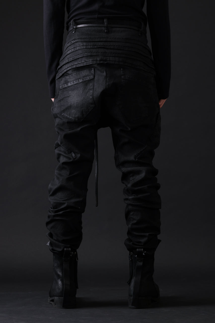 masnada BAGGY JEANS / REPURPOSED STRETCH (BLACK HAND SMEARED RESIN)