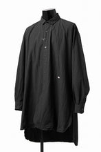 Load image into Gallery viewer, KLASICA REGULAR COLLAR OVER SIZED SHIRT / HAND DYED TWCOLI (BLACK)