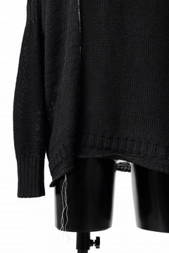 Load image into Gallery viewer, KLASICA ATTACHED LOOSE KNIT PULLOVER / ORG MIX 6PLY FOR 5G LICO (BLACK)