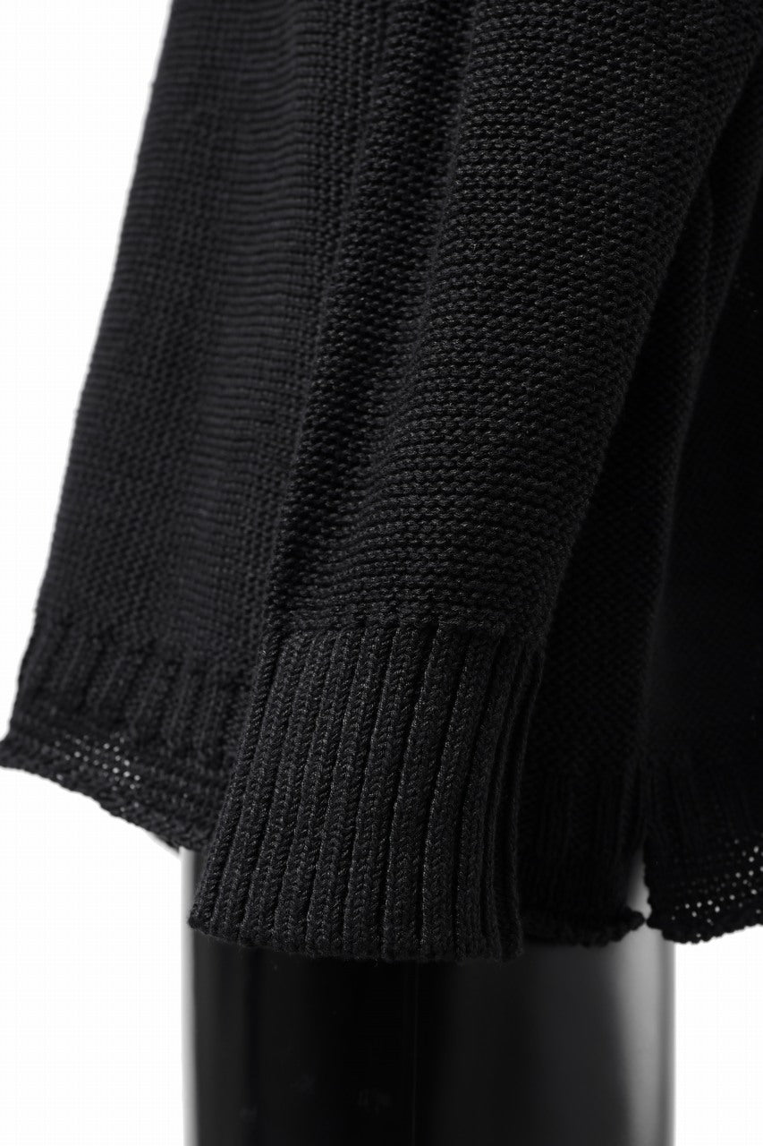 KLASICA ATTACHED LOOSE KNIT PULLOVER / ORG MIX 6PLY FOR 5G LICO (BLACK)