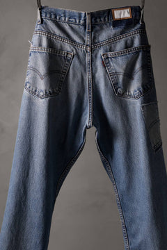 Load image into Gallery viewer, CHANGES REPRODUCT DAMAGE &amp; PATCH DENIM PANTS (INDIGO)