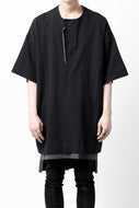 _vital henley neck tunica tops / JP paper & Co Jersey (BLACK)