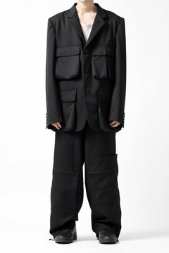 画像をギャラリービューアに読み込む, Y&#39;s BANG ON! No.189 GABARDINE PATCH WORK PANTS (BLACK)