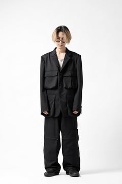 画像をギャラリービューアに読み込む, Y&#39;s BANG ON! No.189 GABARDINE PATCH WORK PANTS (BLACK)