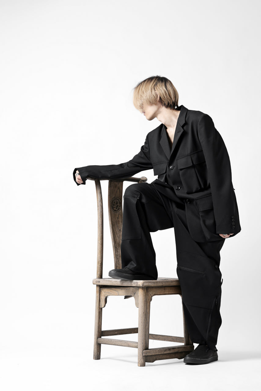 Y's BANG ON! No.170 GABARDINE PATCH WORK PANTS (BLACK)