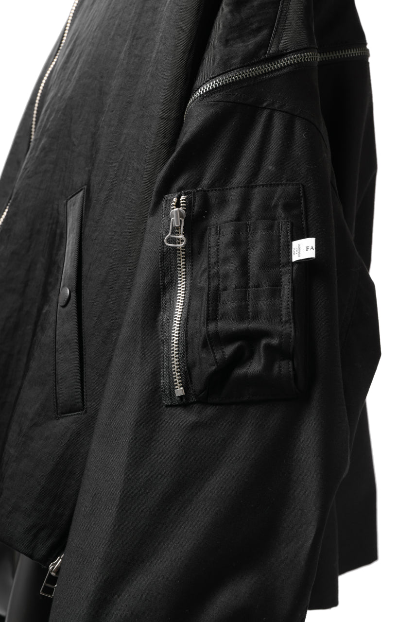 画像をギャラリービューアに読み込む, FACETASM ZIPPER MA-1 JACKET (BLACK)