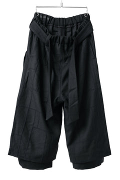 Load image into Gallery viewer, KLASICA VENT LAYERED FOLKLORE TROUSERS / BLACK BACK VENETIAN (BLACK STITCH)