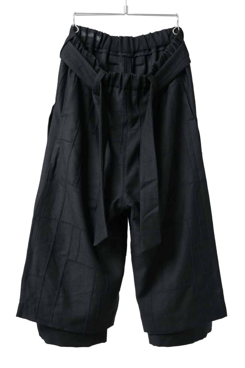 KLASICA VENT LAYERED FOLKLORE TROUSERS / BLACK BACK VENETIAN (BLACK STITCH)