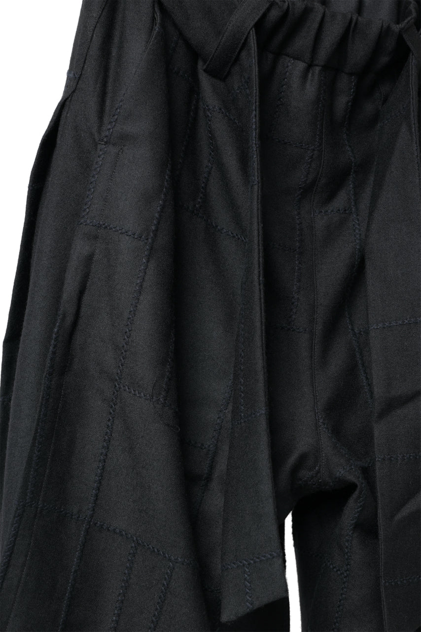 KLASICA VENT LAYERED FOLKLORE TROUSERS / BLACK BACK VENETIAN (BLACK STITCH)