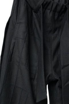 Load image into Gallery viewer, KLASICA VENT LAYERED FOLKLORE TROUSERS / BLACK BACK VENETIAN (BLACK STITCH)